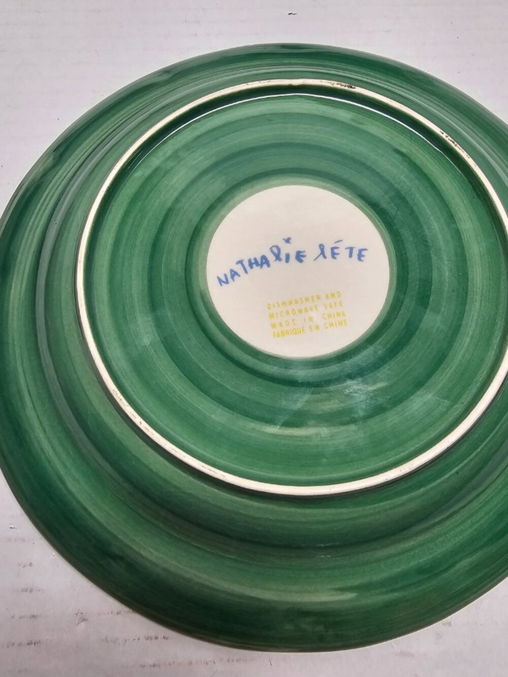 Anthropologie Nathalie Lete Dinner Plate Hou Hou Owl Animal 10" Art Pottery - Picture 6 of 9